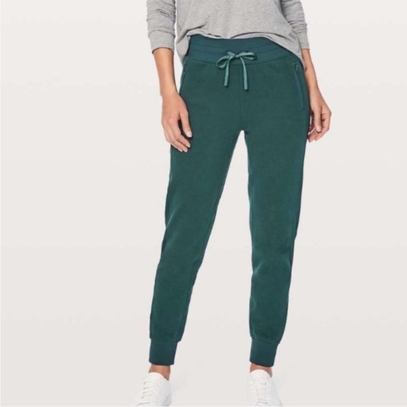 lululemon athletica Pants - Lululemon Get Going Jogger Pants Cotton Submarine Teal Color Size 10 Women’s